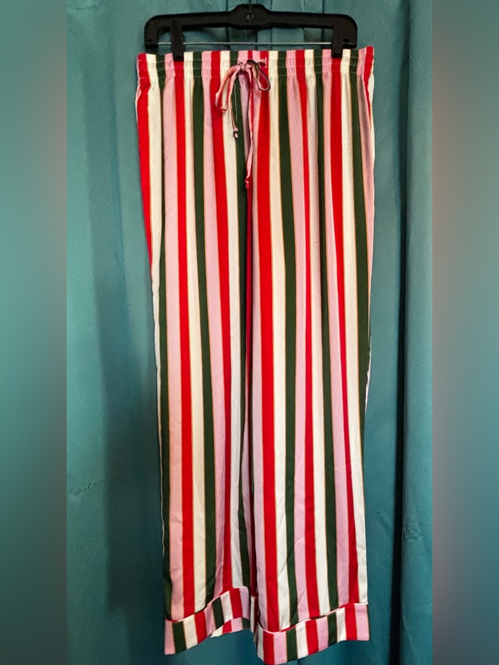 Show Me Your Mumu - Striped Satin Holiday Pajama Bottoms - Medium